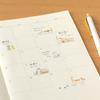 Midori notebook sticker sticker cat pattern S + M 2 types set 82687006 82688006
