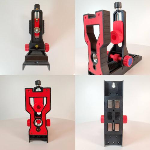 Lezalic Lightweight Ceiling Holder for Laser Levels, Magnetic, L-Shaped, 5/8" and 1/4" Levels, Fine Adjustment Mount with Height Adjustment, Compatibl