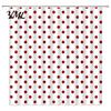 Modern Retro Style Bath Drapes Polka Dot Shower Curtain with Hooks, Waterproof Fabric Bathroom Curtain, Easy Install Curtains for Home Bathtub Decor,