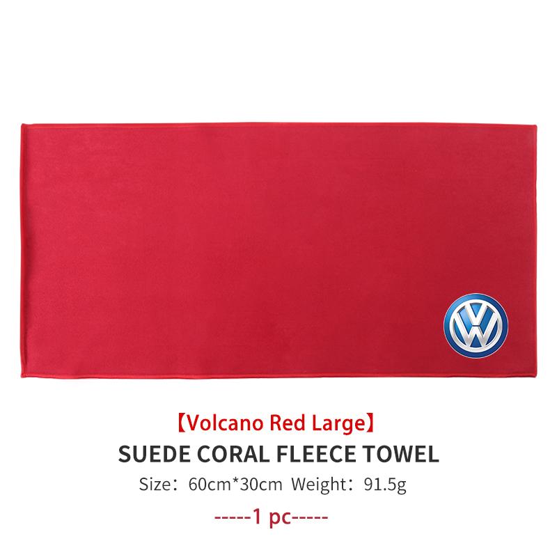 UNYDV1 Super Absorbent Car Drying Towel Coral Velvet Cleaning Cloth For Volkswagen VW Scirocco Passat Polo B5 B6 B7 CC Tiguan Sharan