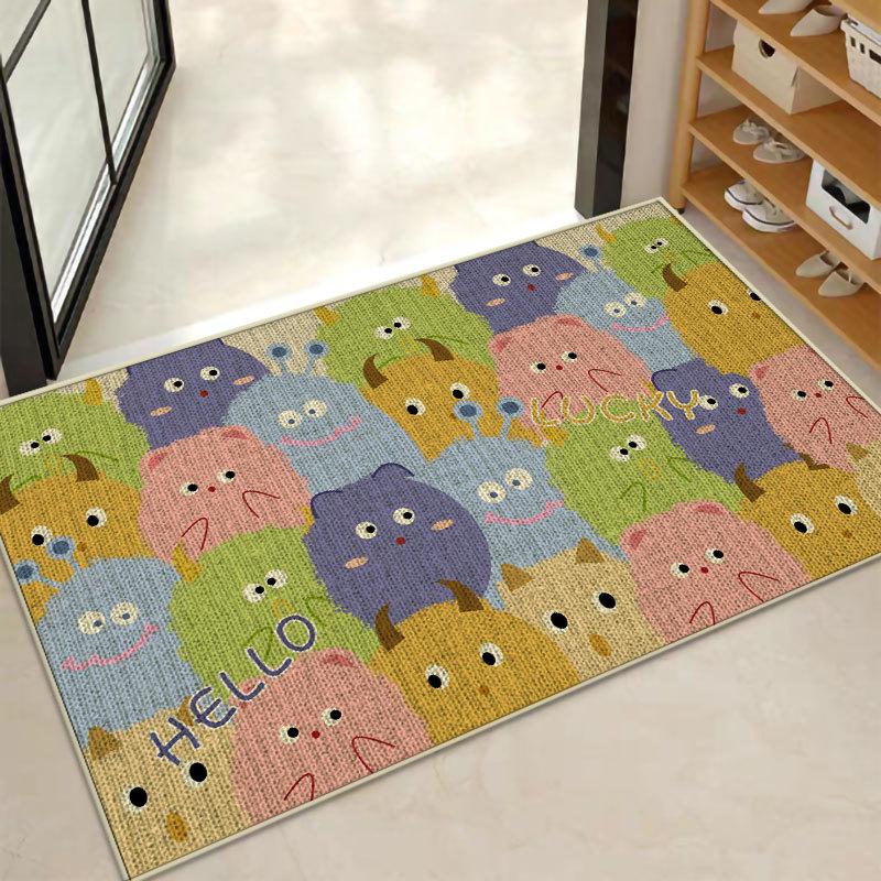 Моющиеся нескользящие коврики для двери: Абсорбирующее резиновое полотно для ванной комнаты, туалета, кухни