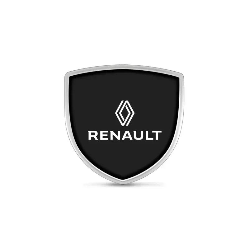 Hub Caps 3D Metal Shield Emblem Car Window Body Side Badge Stickers For Renault Captur Megane Clio Arkana Line Koleos Kwid Duste