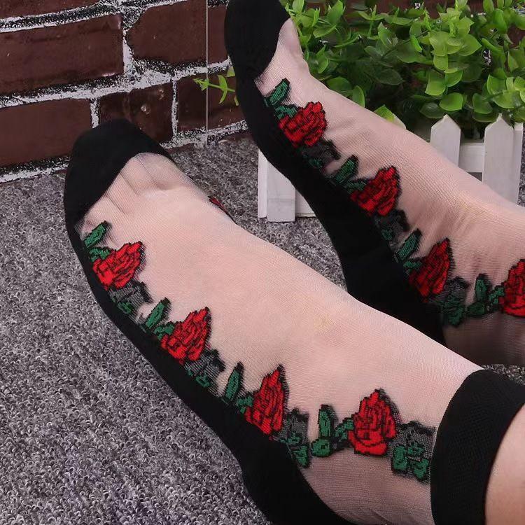 1/3/5/10 пар женских кружевных носков, летние модные сексуальные прозрачные тонкие носки, женские нескользящие ультратонкие носки, женские носки до щиколотки