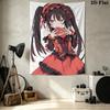 Kurumi Wall Tapestry Aesthetic Wall Hanging Printed Fabric Blanket Decorative Tapestries For Bedroom Living Room Home Decor