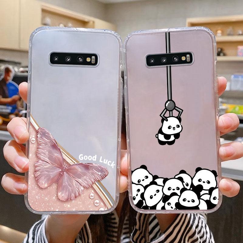 Clear Case For Samsung Galaxy S10 S10E S 10 Plus S9 S20 FE S20 10 Plus Lite Leopard Soft TPU Shell Silicone for Samsung S10+