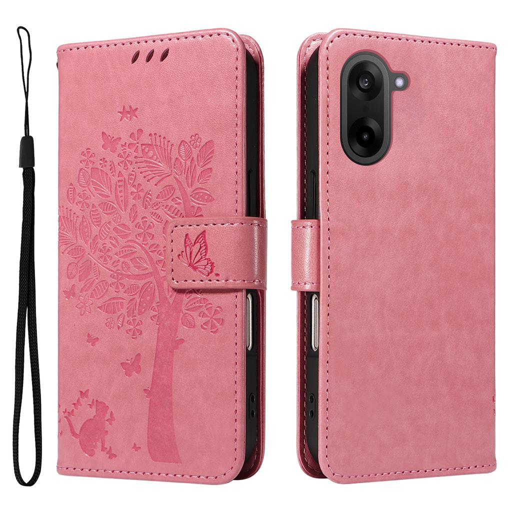 For OnePlus Nord CE5 5G/OnePlus Ace 5 Racing 5G Phone Case with Stand Cat Tree Pattern Leather Wallet Mobile Cover