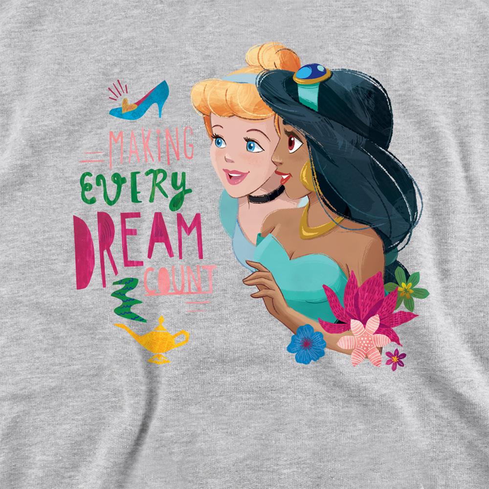 Disney Princess Childrens/Kids Making Every Dream Count Cinderella & Jasmine Heather Hoodie