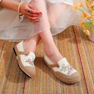 Обработка на заказ новых старых ******* тканевых туфель ****** и летних этнических вышитых туфель s**t подошва удобные универсальные повседневные рыбацкие s