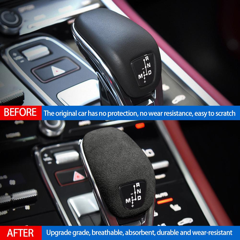 Новая замшевая пленка для Porsche Panamera 971, внутренняя отделка ручки переключения передач автомобиля, наклейка, аксессуары