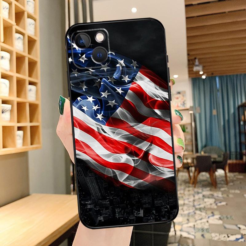 Чехол Флаг США для iPhone 14 15 16 Pro Max XS XR X Чехол для iPhone 11 12 13 Pro Max Mini Plus
