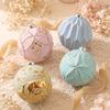 12PCS Textured Finish Christmas Tree Baubles Embossed Design Painted Baubles  Holiday Party Decor