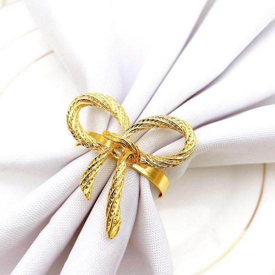 6Pcs Wedding Party Napkin Rings Vibrant Color Metal Napkin Buckles Dining Table