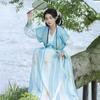 Chinese Tang Dynasty Style Hanfu Printing And Dyeing Big Swing Skirt Daily Women's Suit
