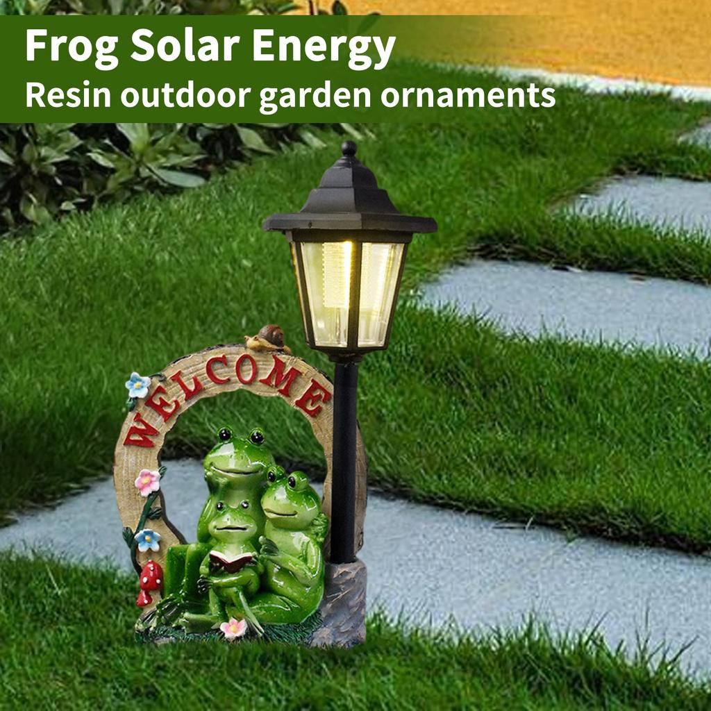 Солнечная полимерная фигурка для улицы, сада, двора, имитация животного, приветственная табличка, декоративное украшение