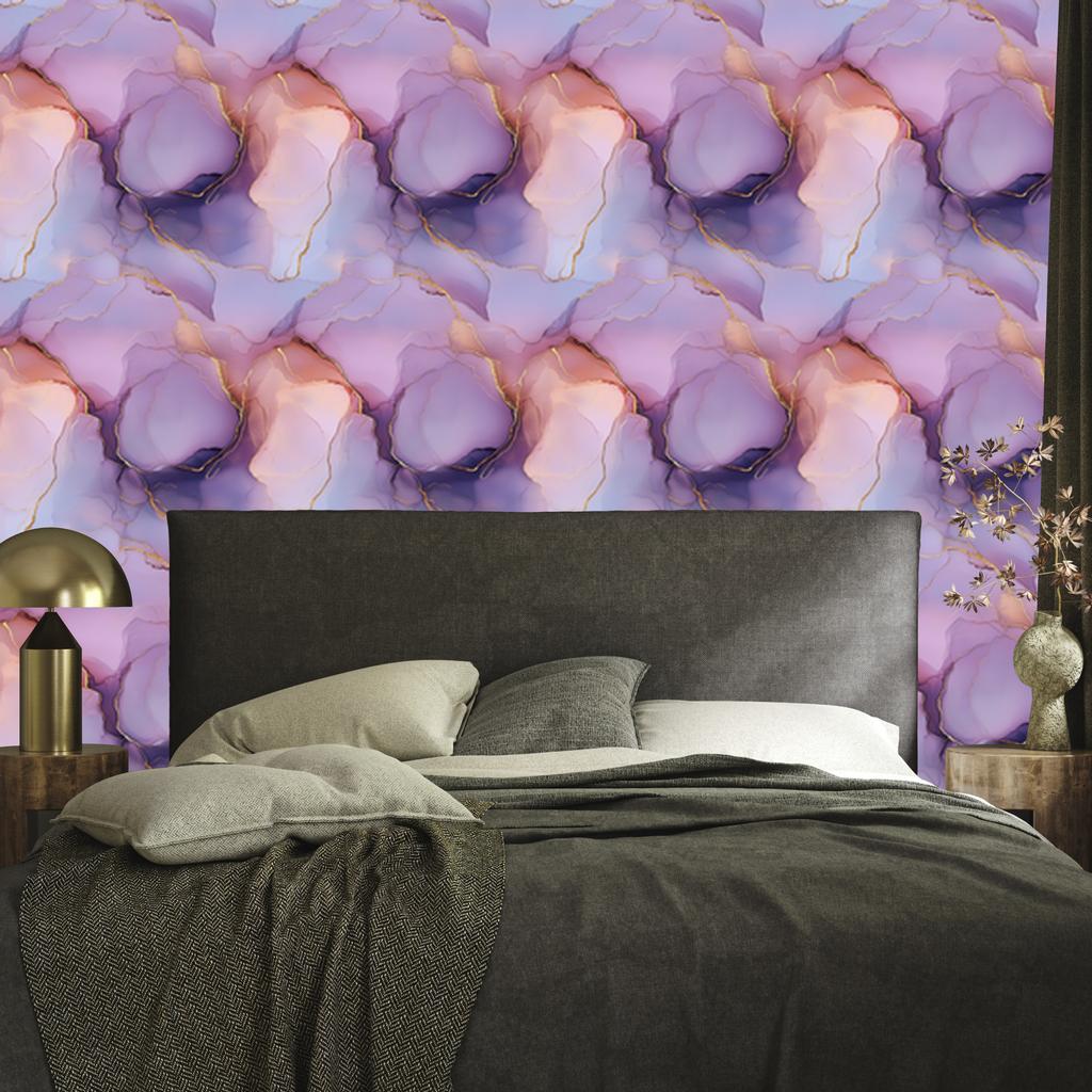 Ink Wallpaper Purple, Lavender and Red for Living Room and Bedroom 50x1000