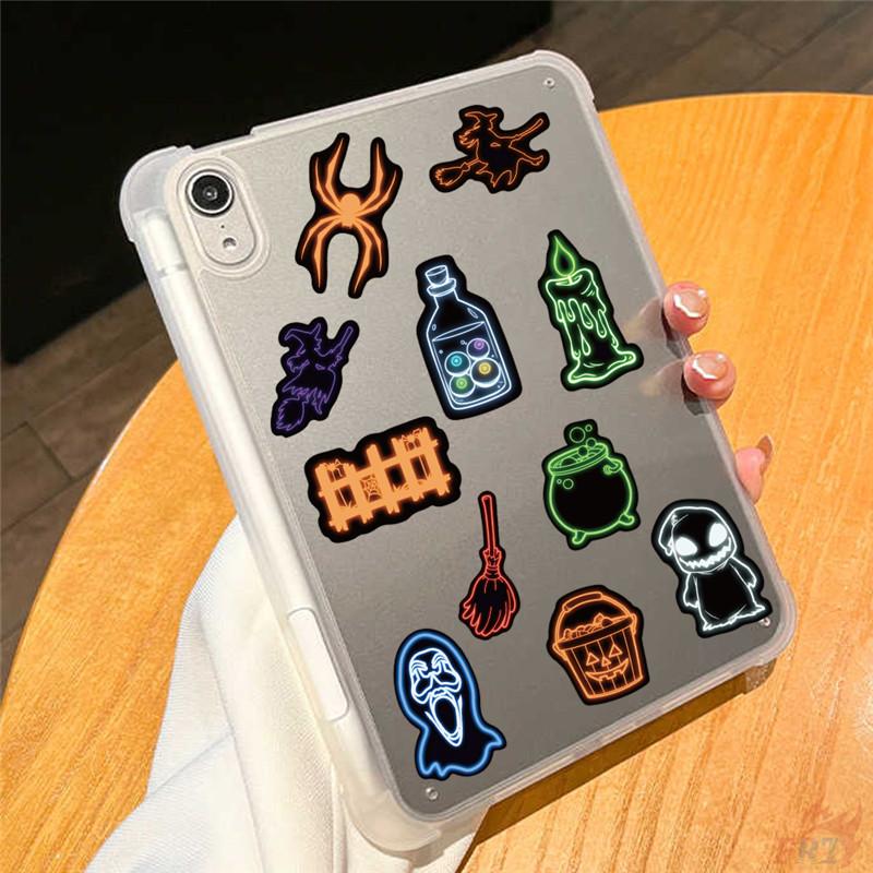 50Pcs/Set Neon Color. KUSO Funny Halloween Scary Horror Stickers DIY Fashion Waterproof Doodle Decals Stickers