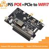 Raspberry Pi 5 POE PCIe To M.2 E Key Adapter Board for WiFi 7/6 Network Card