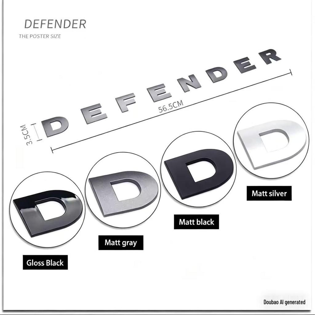 Наклейка на автомобиль с логотипом DEFENDER: Передний капот и задний значок для нового Land Rover Defender