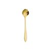 Stainless Steel Long Handle Stirring Spoon Milk Powder Coffee Spoon Dessert Spoon Creative Golden Small Spoon Small Round Spoon