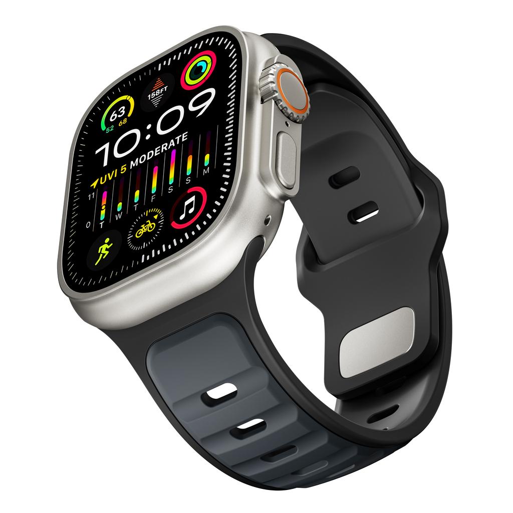 sport silicone Bands For Apple watch Ultra2 3 strap 49mm 46mm 45mm 44mm 42mm Bracelet correa IWatch Series 11 10 9 8 7 6 5 SE 3
