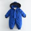 Зимний детский горнолыжный костюм, бархатный детский комбинезон, комбинезон для мальчиков, теплая детская одежда, водонепроницаемый комплект детской одежды 1-4 года