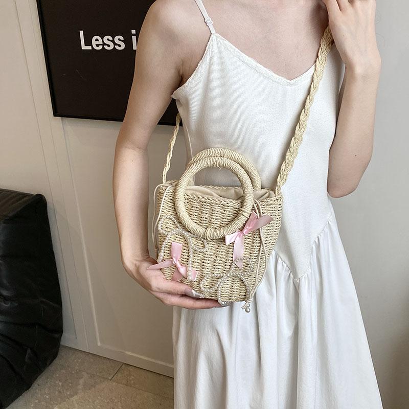 Галстук-бабочка, украшение из бисера, плетеная корзина для овощей ручной работы, сумочка, сумка-ведро, новый стиль для отдыха в сельской местности, побережье