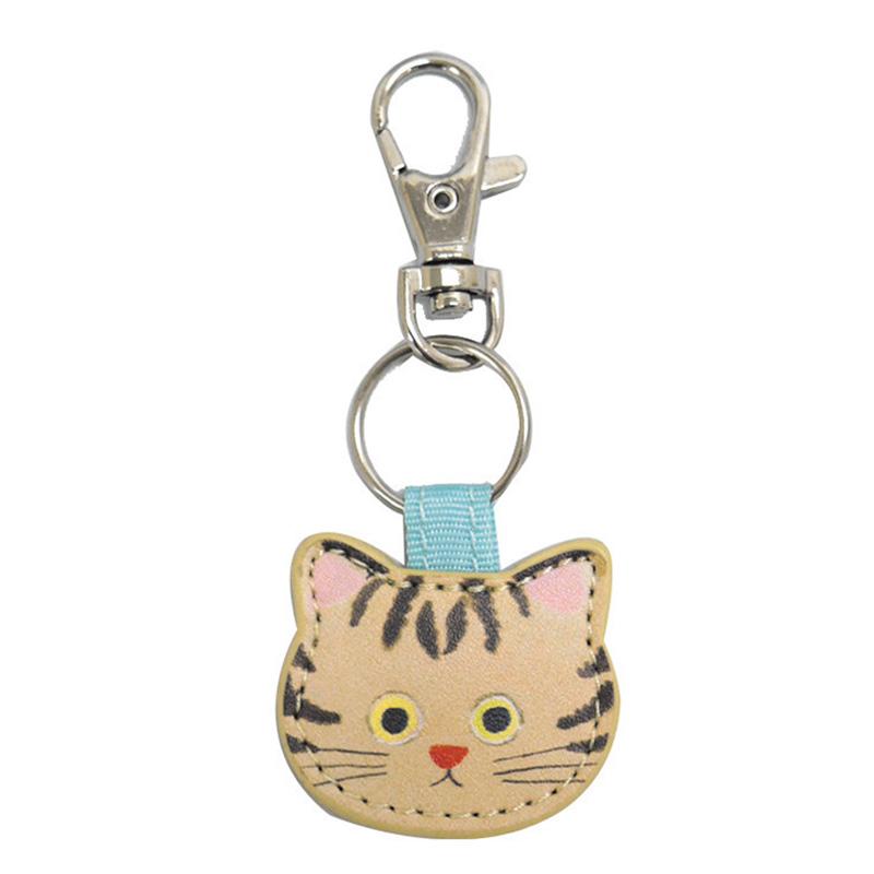 1PC Japanese Cute Cartoon Pendant Kitty Series Keychain Leather Keyring Metal Decorative Bag