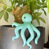 Flowerpot Pendant Blue Octopus Resin Decorative Hanging Planter Home Office Ocean Theme Desktop Decor