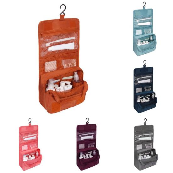 Женские дорожные косметички для макияжа, подвесная сумка для мытья, туалетный органайзер, сумка