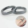 1PC Unisex Flat Smooth Exquisite Simple Fashion Hematite Rings Jewelry