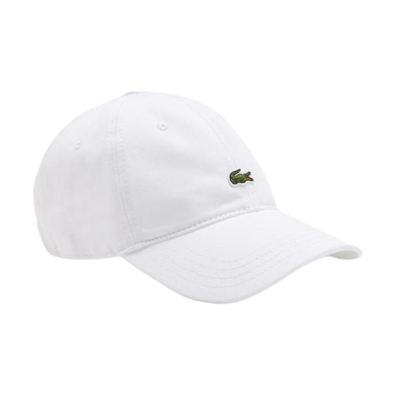 Lacoste Хлопковая кепка с вышитым логотипом для мужчин, белая, с изогнутым козырьком, куполообразная, повседневная, утка RK0491001