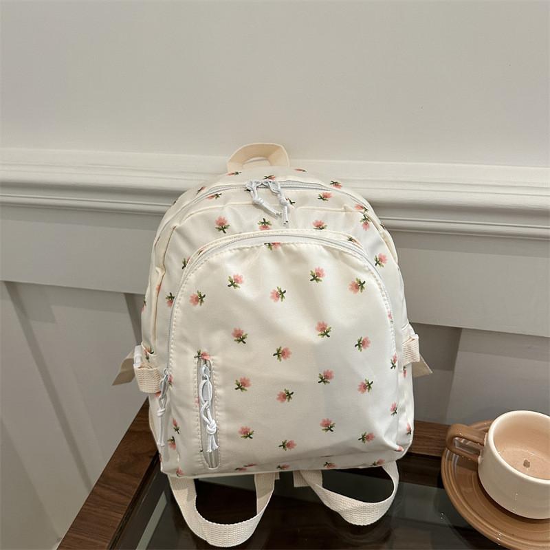Urban Minimalist College Print Backpack With Durable Polyester And Stitching Detail For Casual Travel