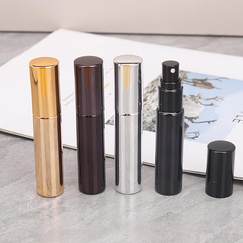 10Ml Portable Uv Glass Refillable Perfume Bottle With Aluminum Atomizer Spray Bottles Sample Empty Containers