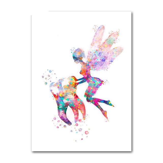 Абстрактная зубная фея, стоматолог-гигиенист, клиника, картина, настенный художественный постер, холст, принт, зубы, настенные панно, декоративные картины