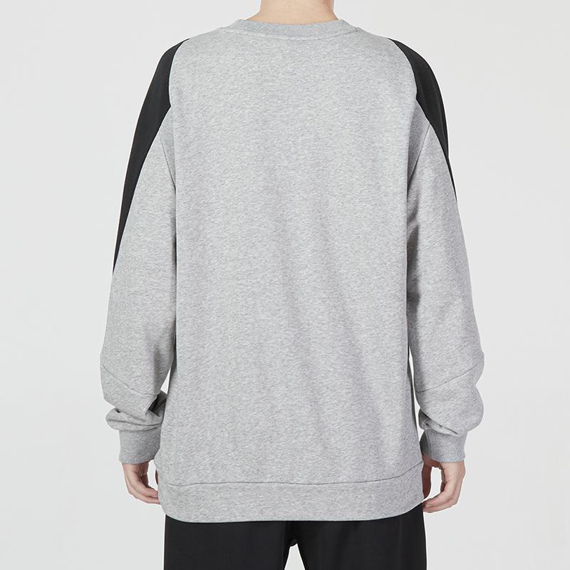 Adidas Толстовка с круглым вырезом и сплошным принтом с крупным логотипом, мужская, серая, HC5860