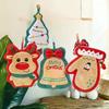 Cute Christmas Cleaning Towel Coral Velvet Hand Towel Snowman Bathroom Hanging Absorbent Dishcloth Soft Cleaning Cloth Rag