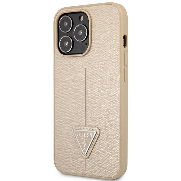 Etui do iPhone 14 Pro Guess Hardcase Saffiano Beżowy