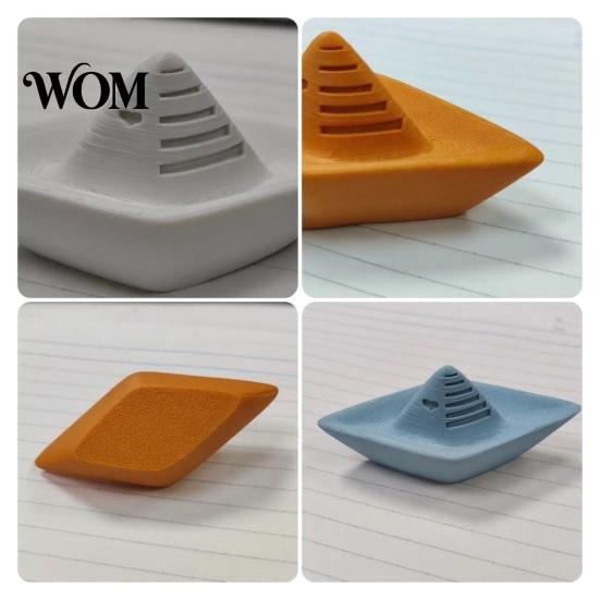 Integrated Molding Figurine 3D Printed Paper Boat Figurine, Nautical-Themed Minimalist Origami Home Decoration Statue, Collectible Desktop Ornament