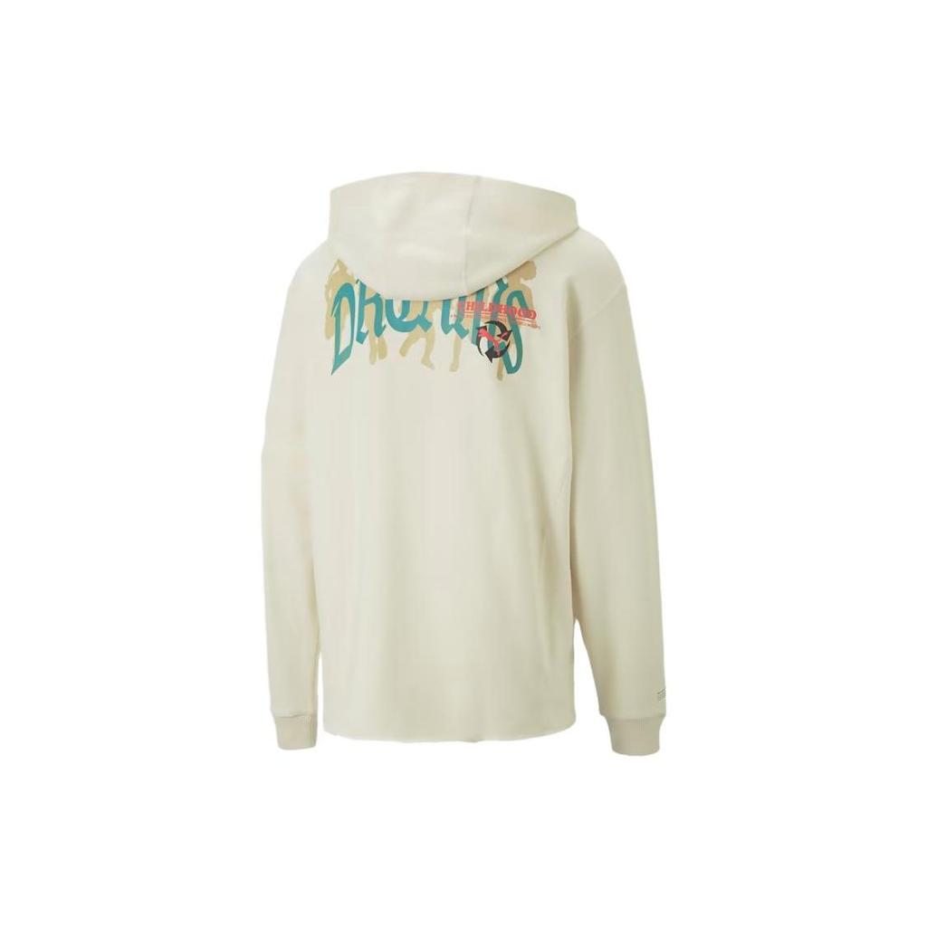Puma Баскетбольная толстовка с капюшоном Childhood Dreams с буквенным принтом, с длинным рукавом, мужская толстовка с капюшоном, бежевая 536831-01