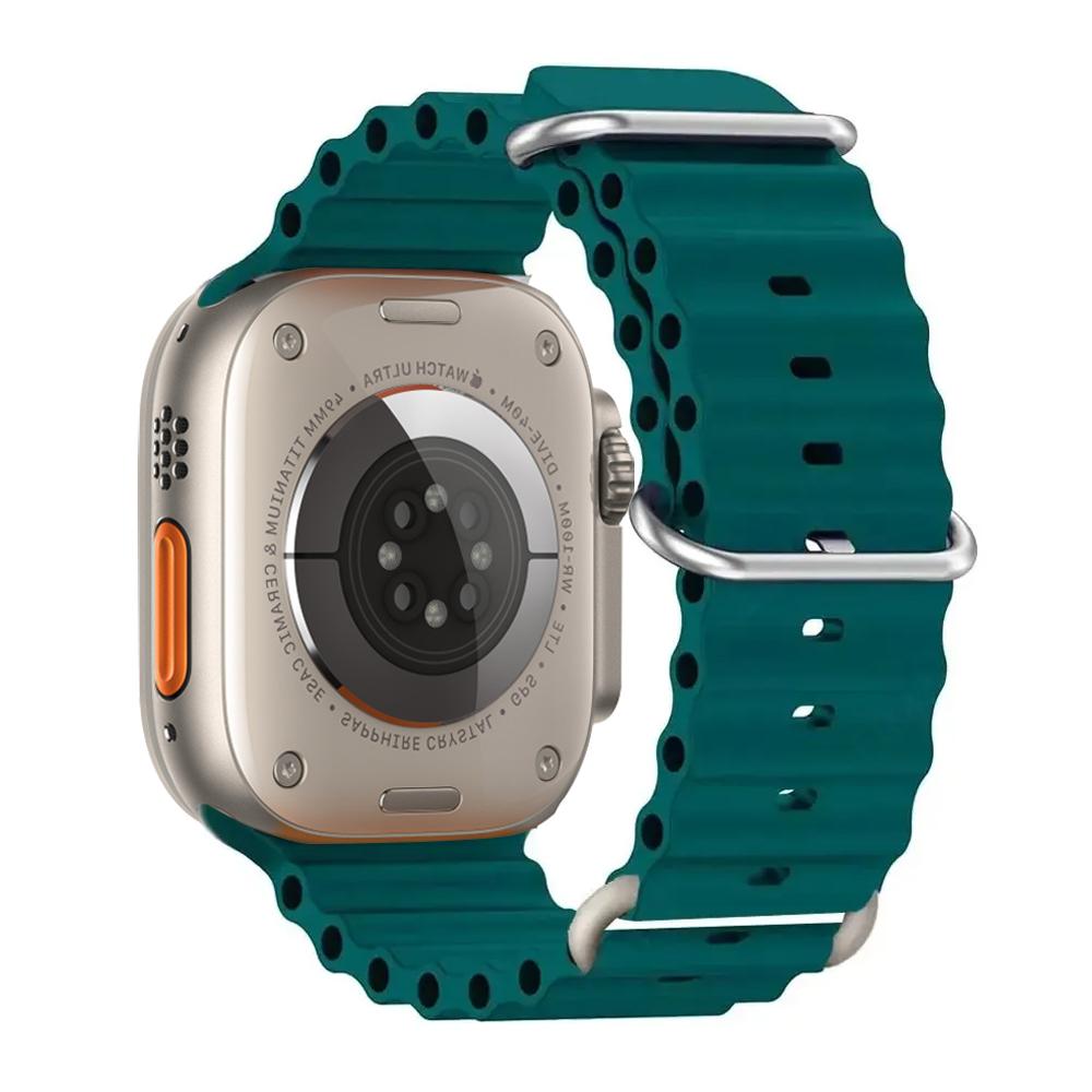 Ocean Strap for apple watch Band 49mm 44mm 40mm 45mm 41mm 46mm silicone bracelet correa iWatch series 7 6 5 3 se 8 9 10 ultra 2