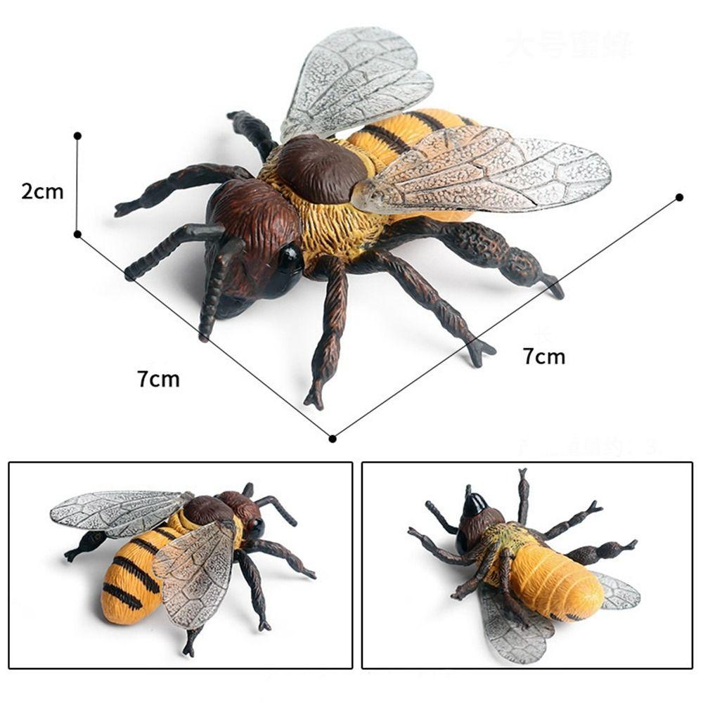 Реалистичные имитационные пластиковые пчелы Инструмент Пчелиные украшения Реалистичные фигурки Живая модель Насекомое Игрушка Для ребенка