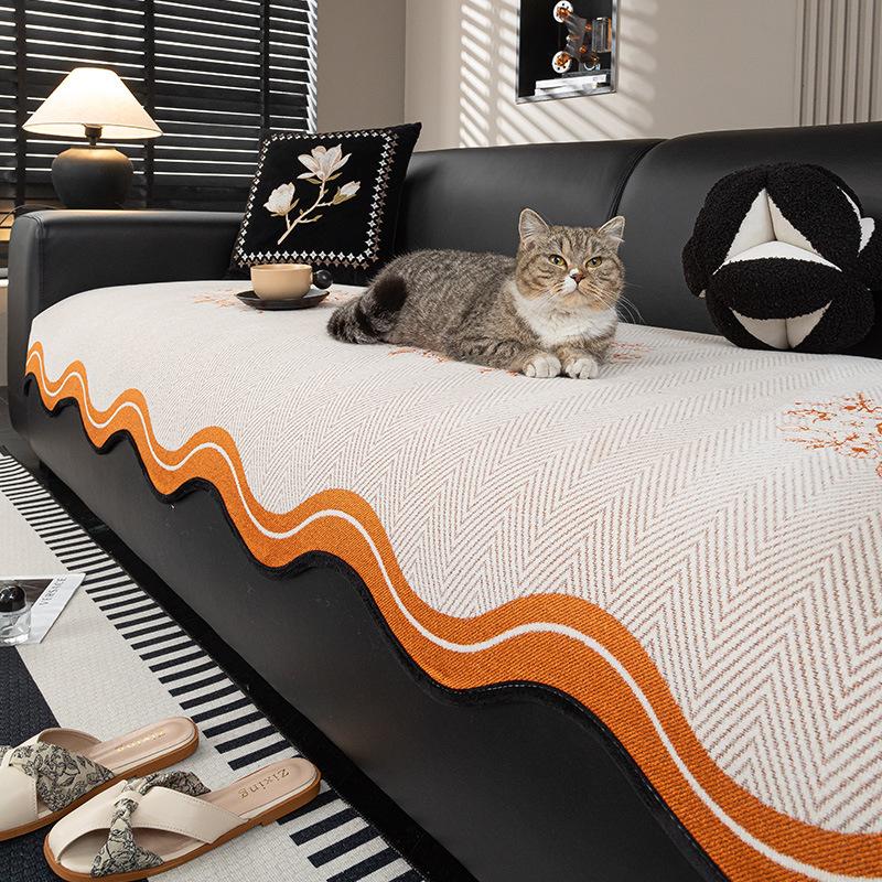 Chenier Sofa Cover, Universal In All Seasons, Non-Slip Sofa Seat Cushion, Simple And Modern 3-Meter-Long Straight Sofa Cushion