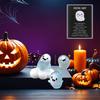 Halloween Mini Resin Ghost Miniature Glow-in-the-Dark Ghost Figurine Cute Tiny Ghost Ornaments Surprise Toy for Garden Fairy Accessories