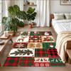Christmas Printed Square Area Rug Soft Non Slip Floor Carpet For Bedroom Holiday Gift