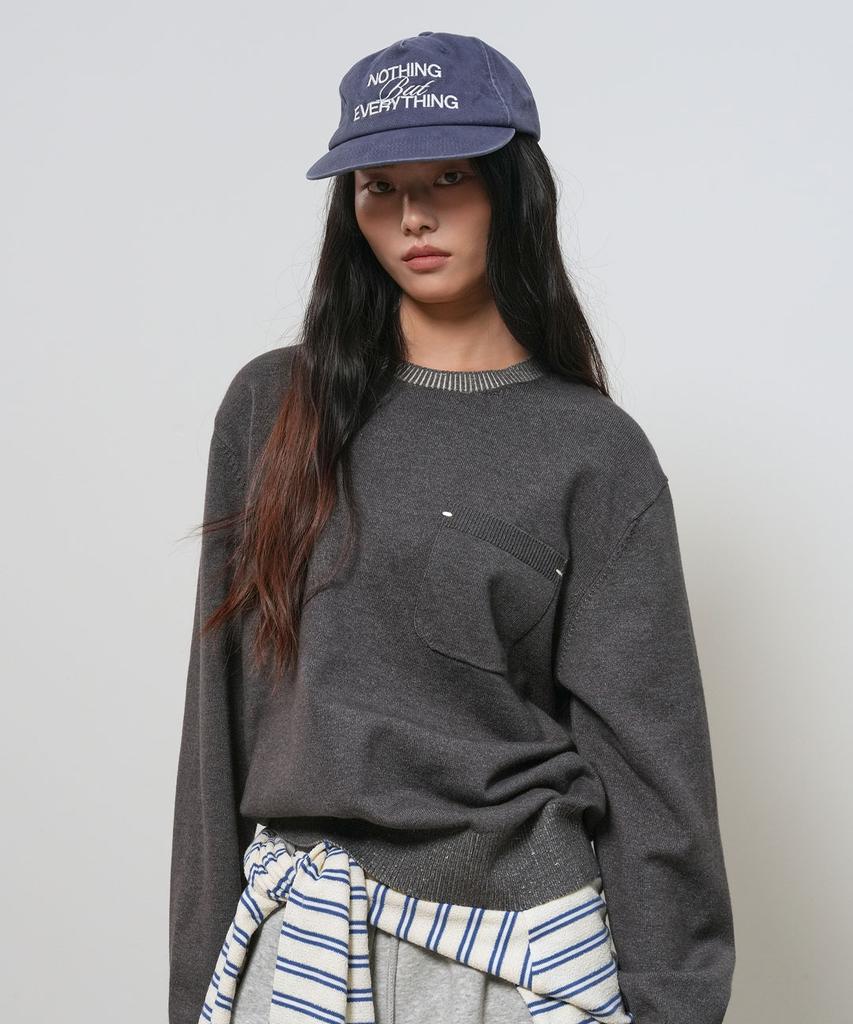 GENERALIDEA Unisex Pocket Crew Neck Pullover [3Col] / Gf1Ukp003