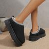 Fashion New Ankle Flats Platform Women Snow Boots Suede Plush Warm Winter New Thick Fashion Shoes Chelsea Women Boots Plus Size 43