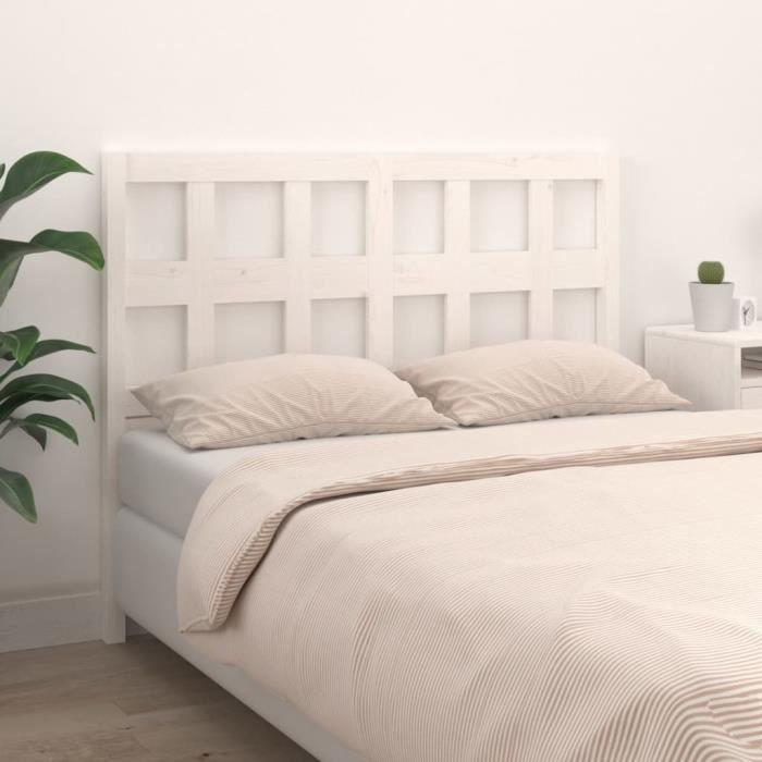 VidaXL Headboard White 145.5x4x100 Cm Solid Pine Wood 818921