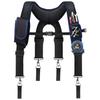 UMYLOV Men's Tool Belt Suspenders, Adjustable Padded Carpenter Tool Belt with Magnetic Wristband and Multifunctional Pouch Pockets for Construction Wo