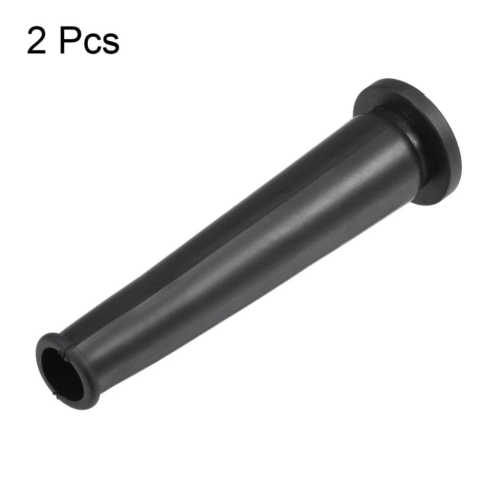 uxcell Strain Relief Cord Boots Cable Hose Cable Sleeve Rubber 69mm Length Black 2-Pack