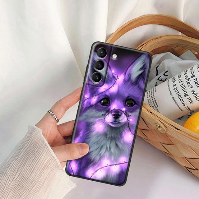 Милый Чехол для Телефона с Животным Лисой Для Samsung Galaxy S24FE S23 5G S20 S21 FE S25 S22 Ultra S24 Plus Чехлы Мягкий ТПУ Силиконовый Чехол Лисы